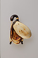 Cosmetic Dish in the Shape of a Trussed Duck, Paint, stain